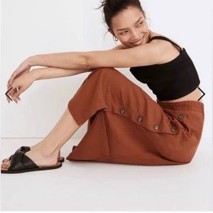 Madewell Linen Midi Skirt NWT